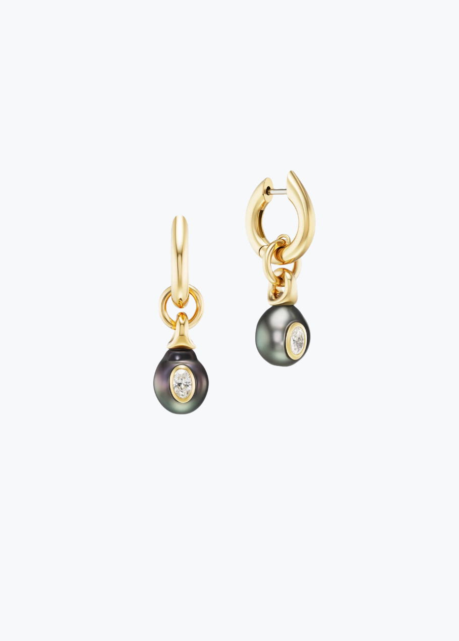 Tahitian Pearl Carriage Huggies
