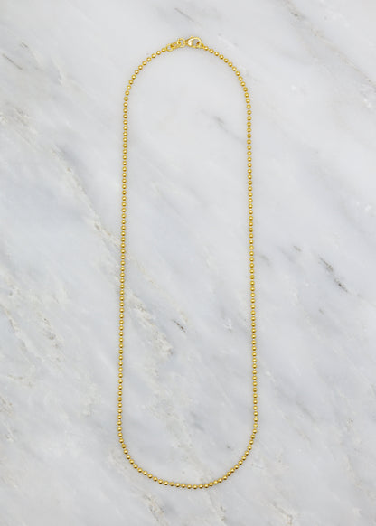 Sorellina fine jewelry 18k yellow 2mm gold ball chain necklace