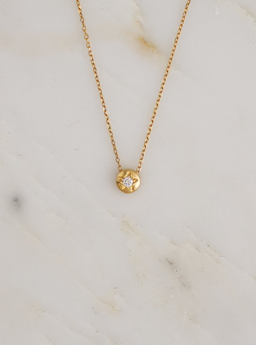 Sorellina fine jewelry 18k yellow gold L'imperatrice Diamond Star Necklace