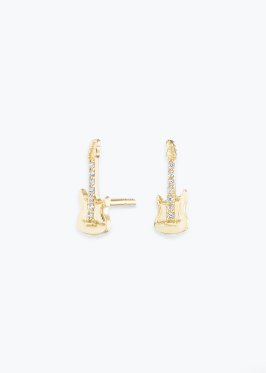Sorellina fine jewelry 18k yellow gold diamond Guitar Studs
