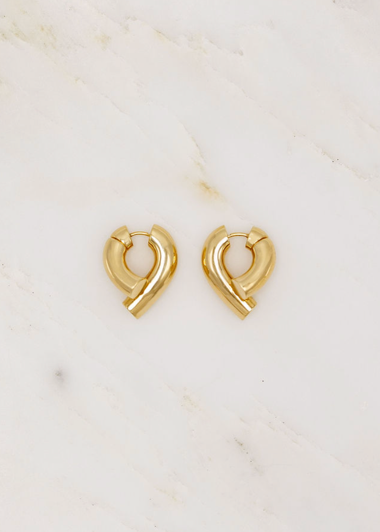 Tabayer fine jewelry 18k yellow gold Oera Hoop Earrings