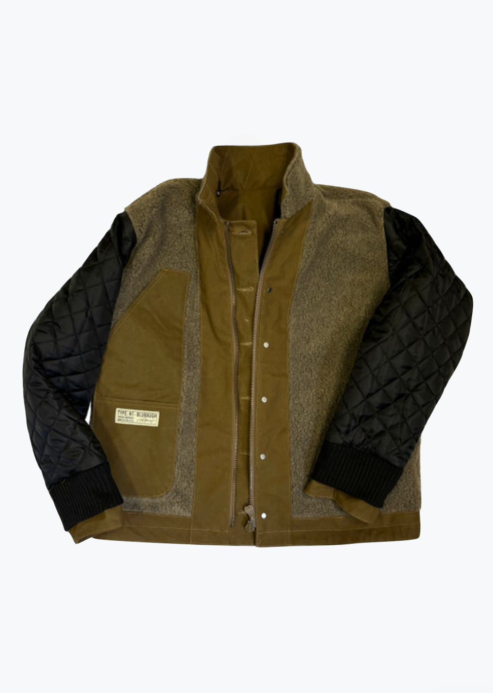 Tellason mens Blubaugh N1 Deck Jacket in Olive