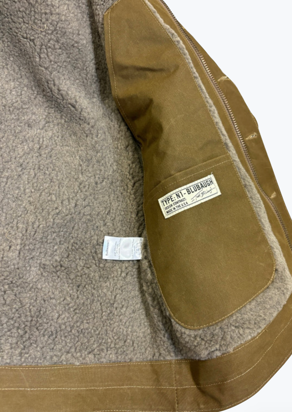 Tellason mens Blubaugh N1 Deck Jacket in Olive