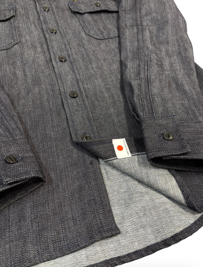 Tellason mens Clampdown 9oz Denim Shirt