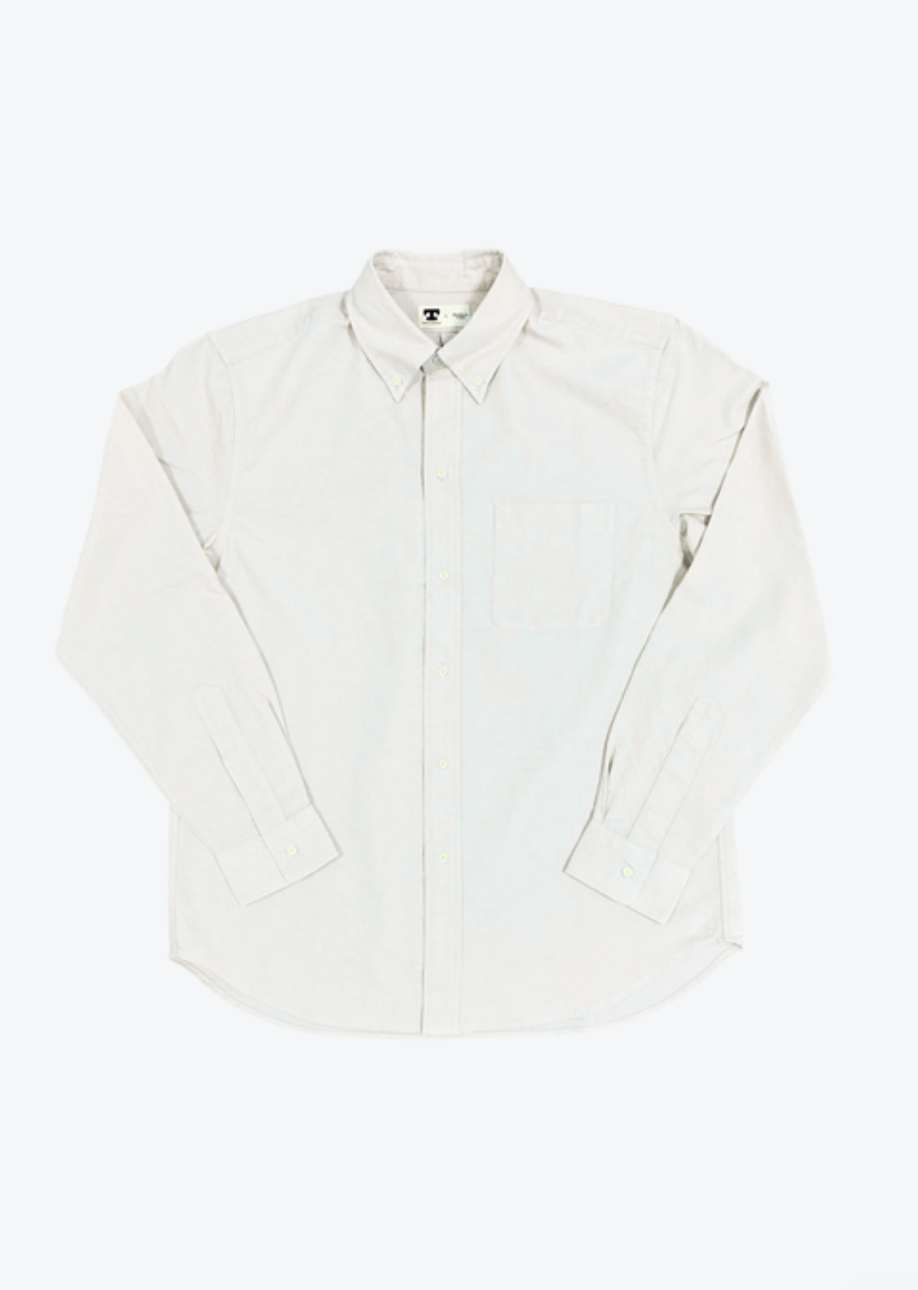 Tellason mens Oxford Button Down Shirt in White