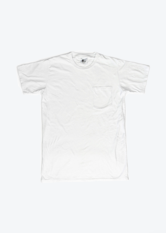 Tellason mens Pocket Tee in White cotton