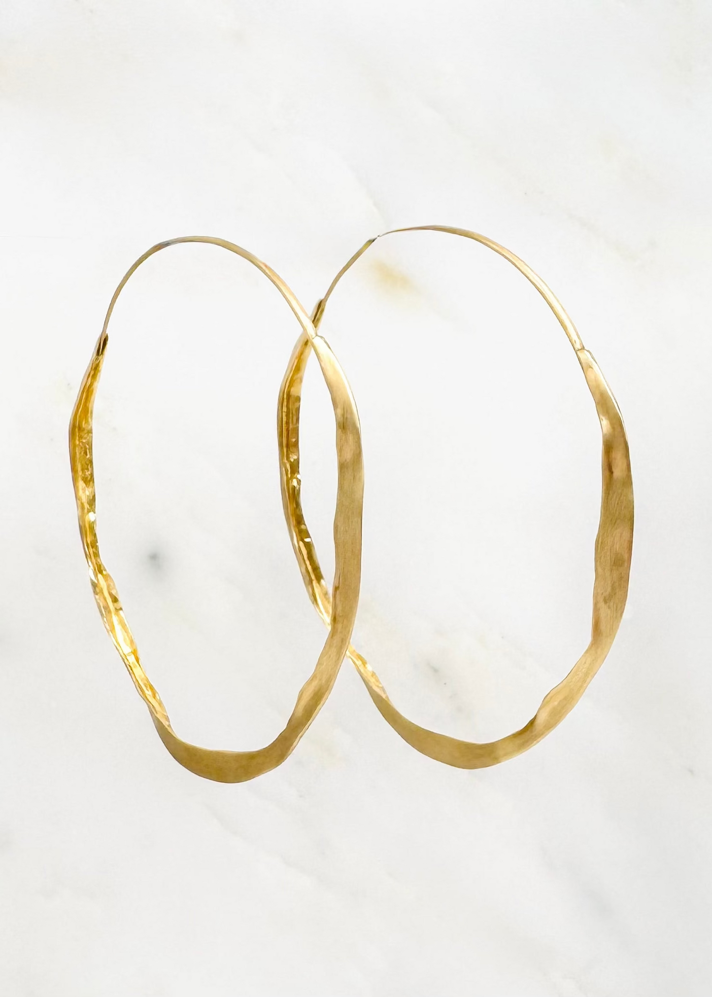 Ten Thousand Things fine jewelry 10k gold Large Gold Crinkle Hoops