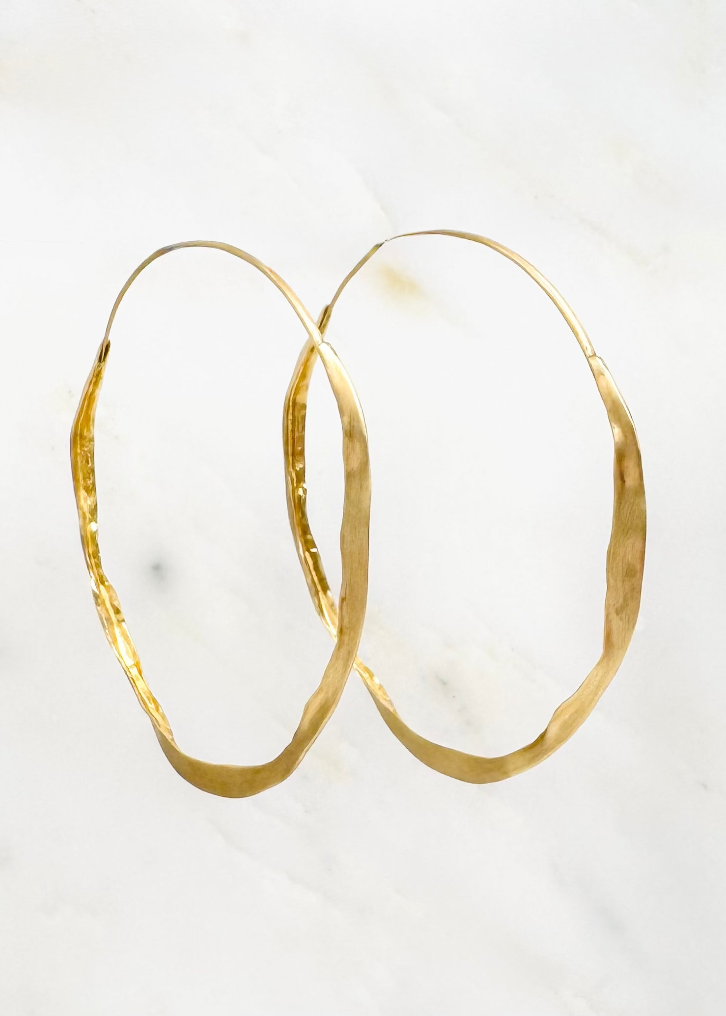 Ten Thousand Things fine jewelry 10k gold Large Gold Crinkle Hoops