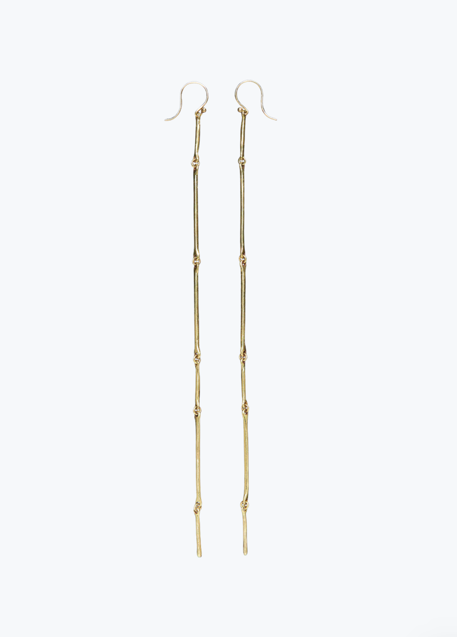 Ten Thousand Things fine jewelry 10k yellow gold Cast Line Earring