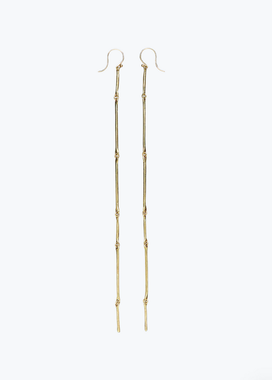 Ten Thousand Things fine jewelry 10k yellow gold Cast Line Earring