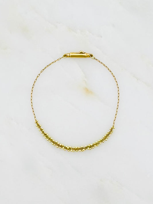 Ten Thousand Things fine jewelry 18k yellow gold Beaded Center Cluster Bracelet