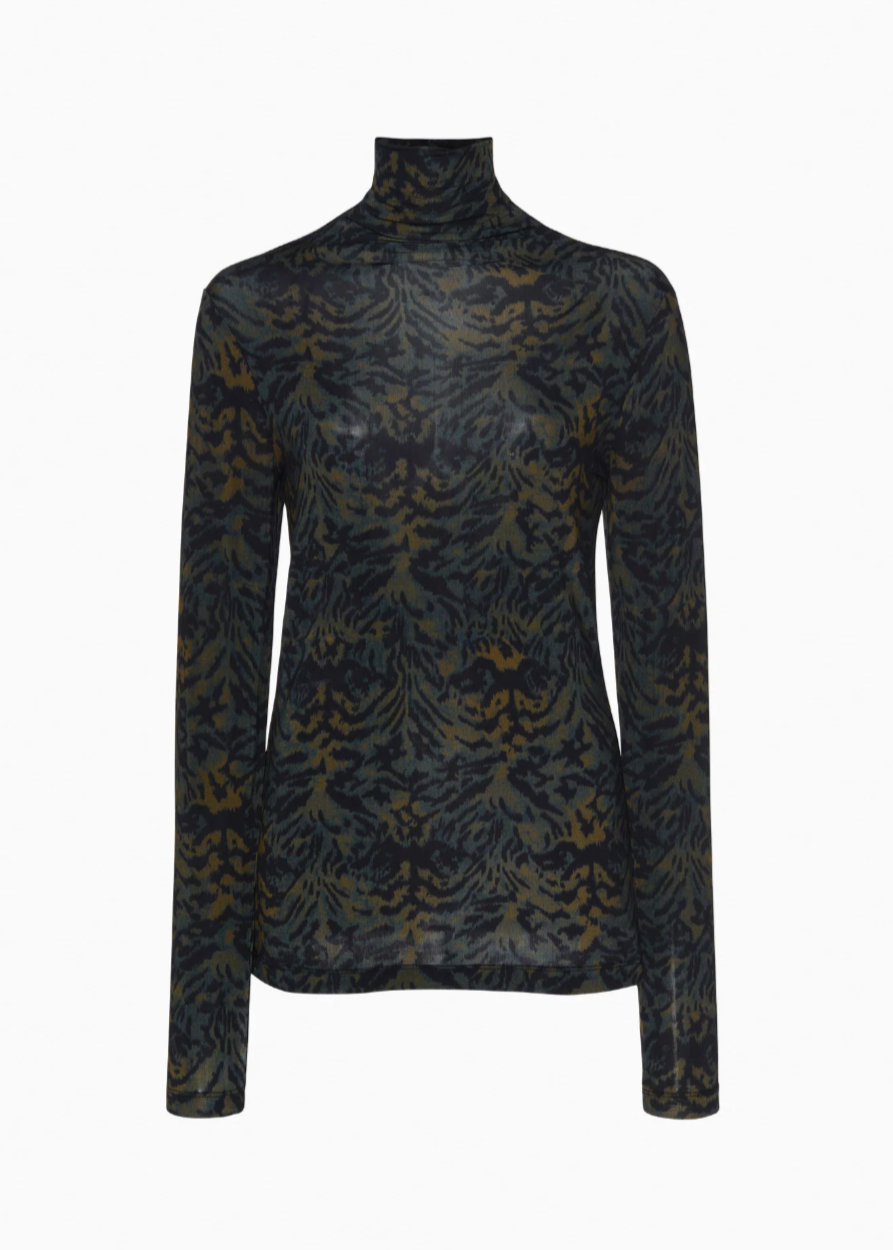 Ulla Johnson Aurelia Jersey Turtleneck in Desert Jasper