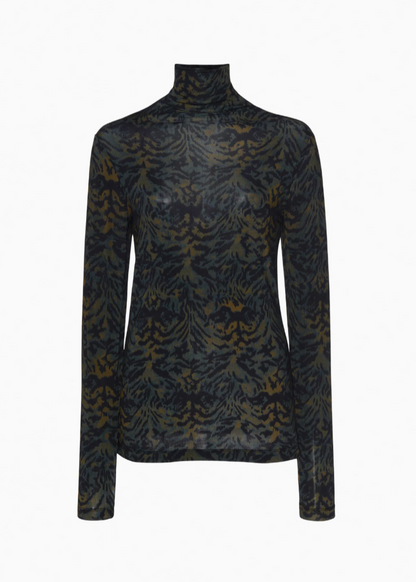 Ulla Johnson Aurelia Jersey Turtleneck in Desert Jasper