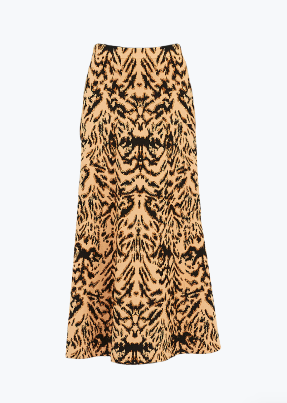 Ulla Johnson Lani Jacquard Knit Skirt Animal Print