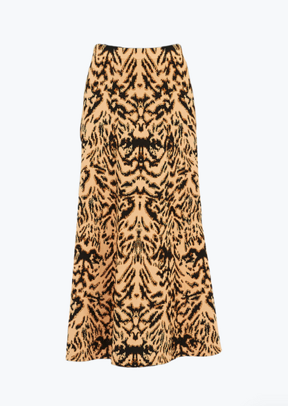 Ulla Johnson Lani Jacquard Knit Skirt Animal Print
