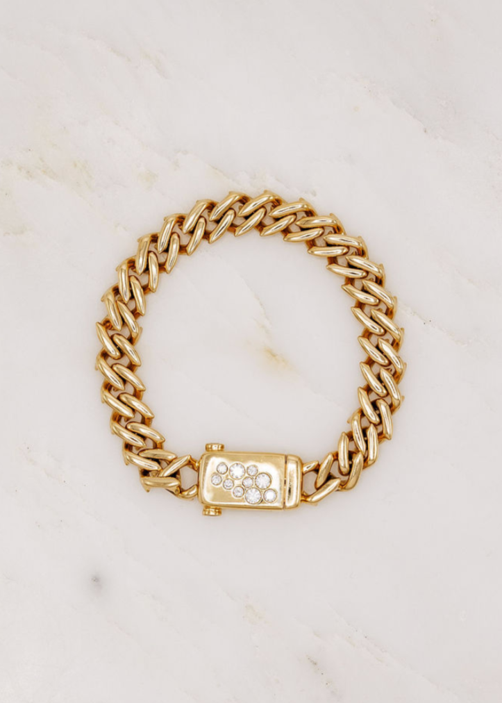 Uniform Object fine jewelry 18k gold Diamond Curb Chain Bracelet