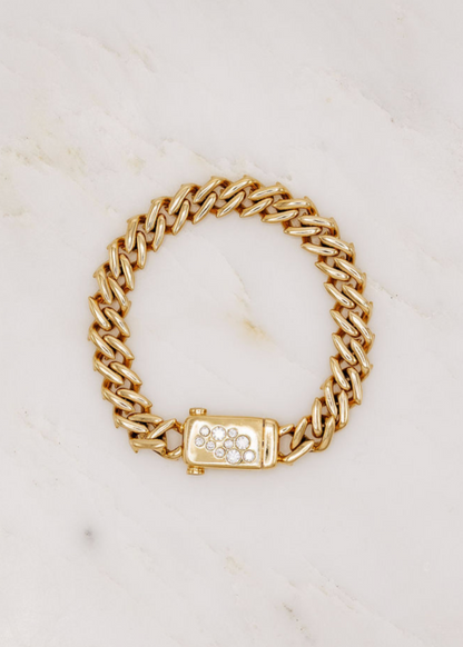 Uniform Object fine jewelry 18k gold Diamond Curb Chain Bracelet
