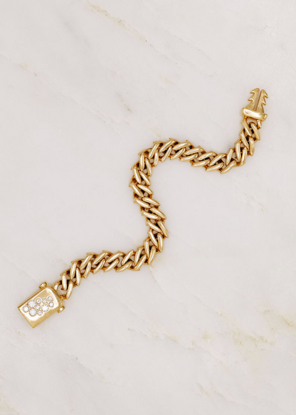  Uniform Object fine jewelry 18k gold Diamond Curb Chain Bracelet