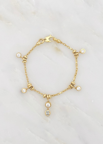 Uniform Object fine jewelry 18k yellow gold Diamond Dust Bracelet