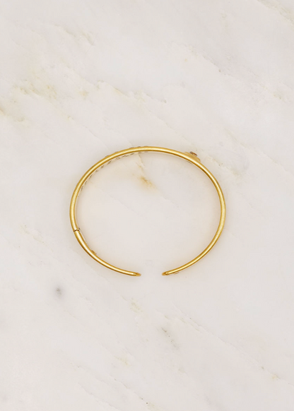 Uniform Object fine jewelry 18k yellow gold Diamond Handcuff Bracelet