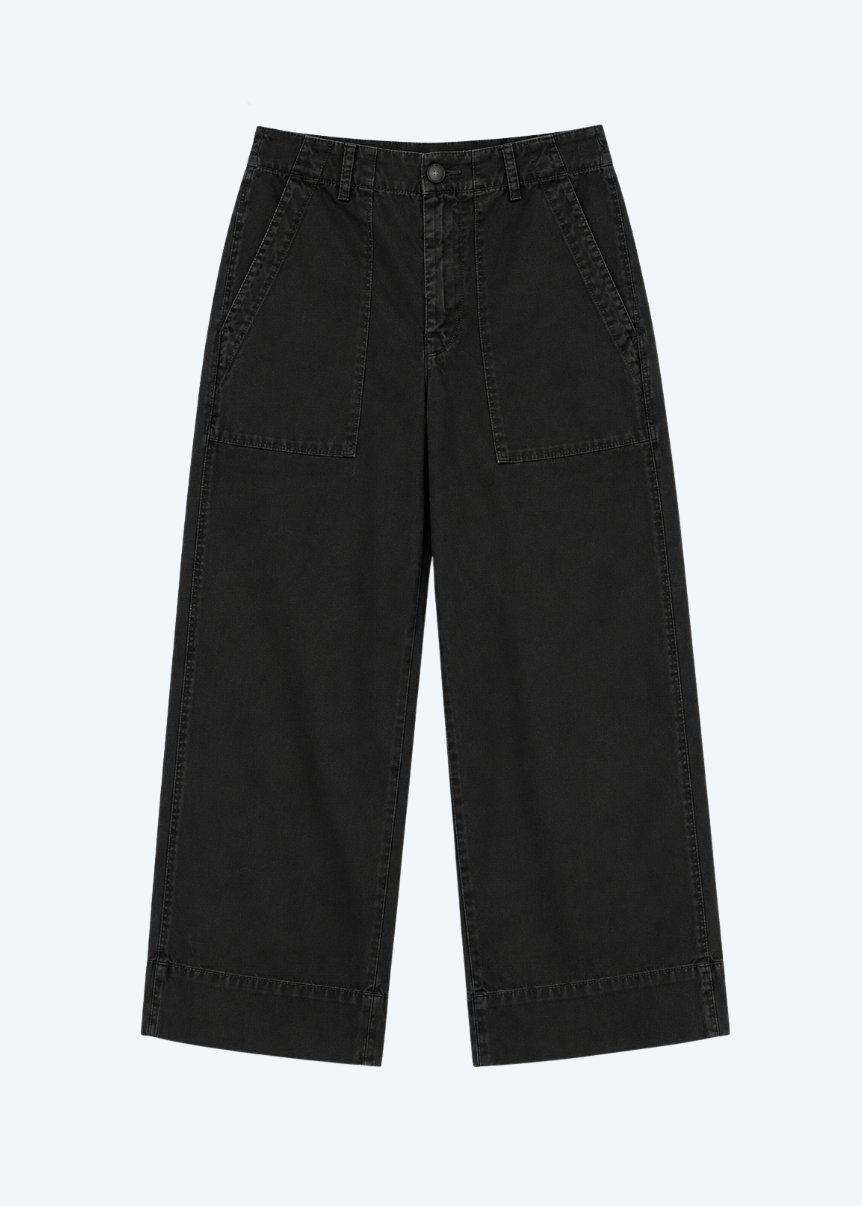 Velvet Mya Cotton Canvas Pant in Vintage Black