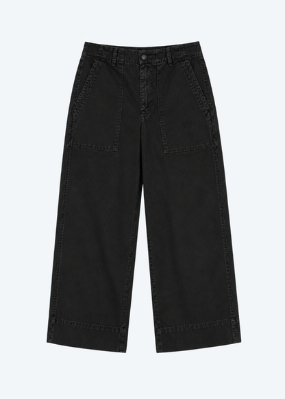 Velvet Mya Cotton Canvas Pant in Vintage Black