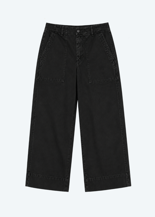 Velvet Mya Cotton Canvas Pant in Vintage Black