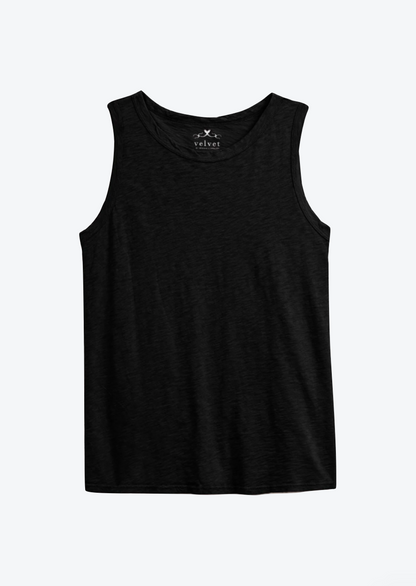 Velvet Taurus Tank Top in Black