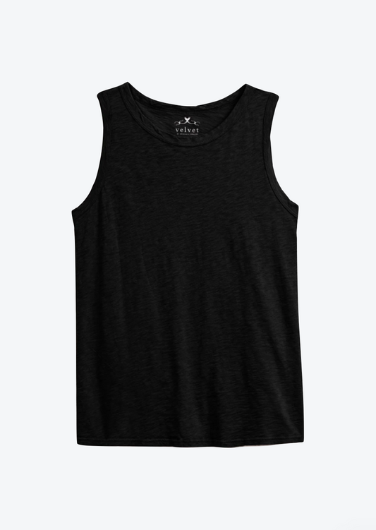 Velvet Taurus Tank Top in Black