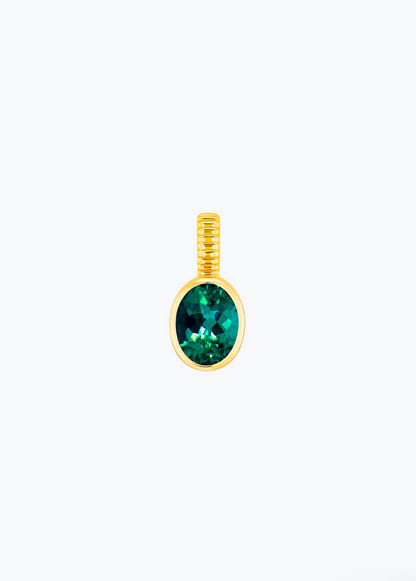 Viltier fine jewelry 18k yellow gold Green Tourmaline Charm