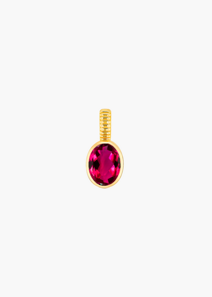 Viltier fine jewelry 18k yellow gold Talisman Charm with Rubellite
