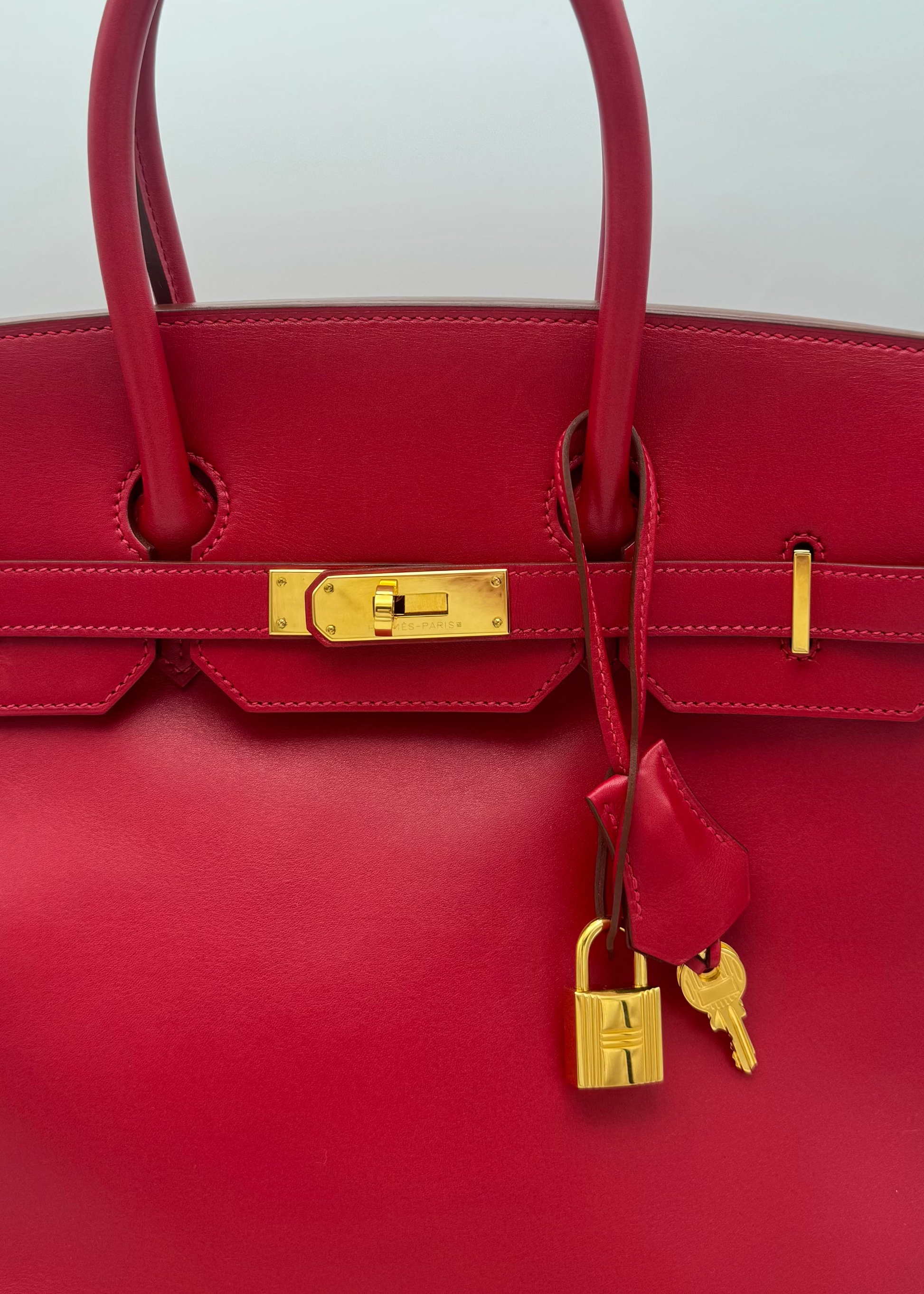 Vintage 2013 Hermès Birkin 35 Rouge Casaque Box Calf Leather
