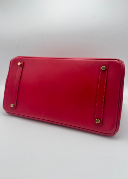 Vintage 2013 Hermès Birkin 35 Rouge Casaque Box Calf Leather