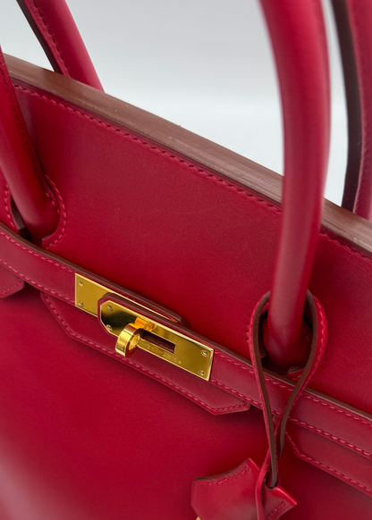 Vintage 2013 Hermès Birkin 35 Rouge Casaque Box Calf Leather