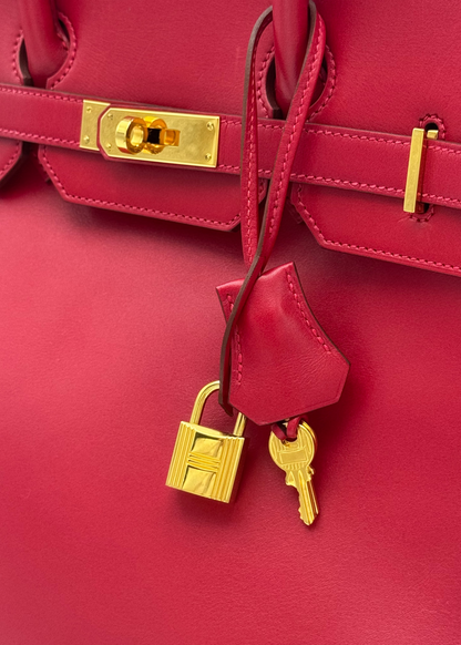 Vintage 2013 Hermès Birkin 35 Rouge Casaque Box Calf Leather