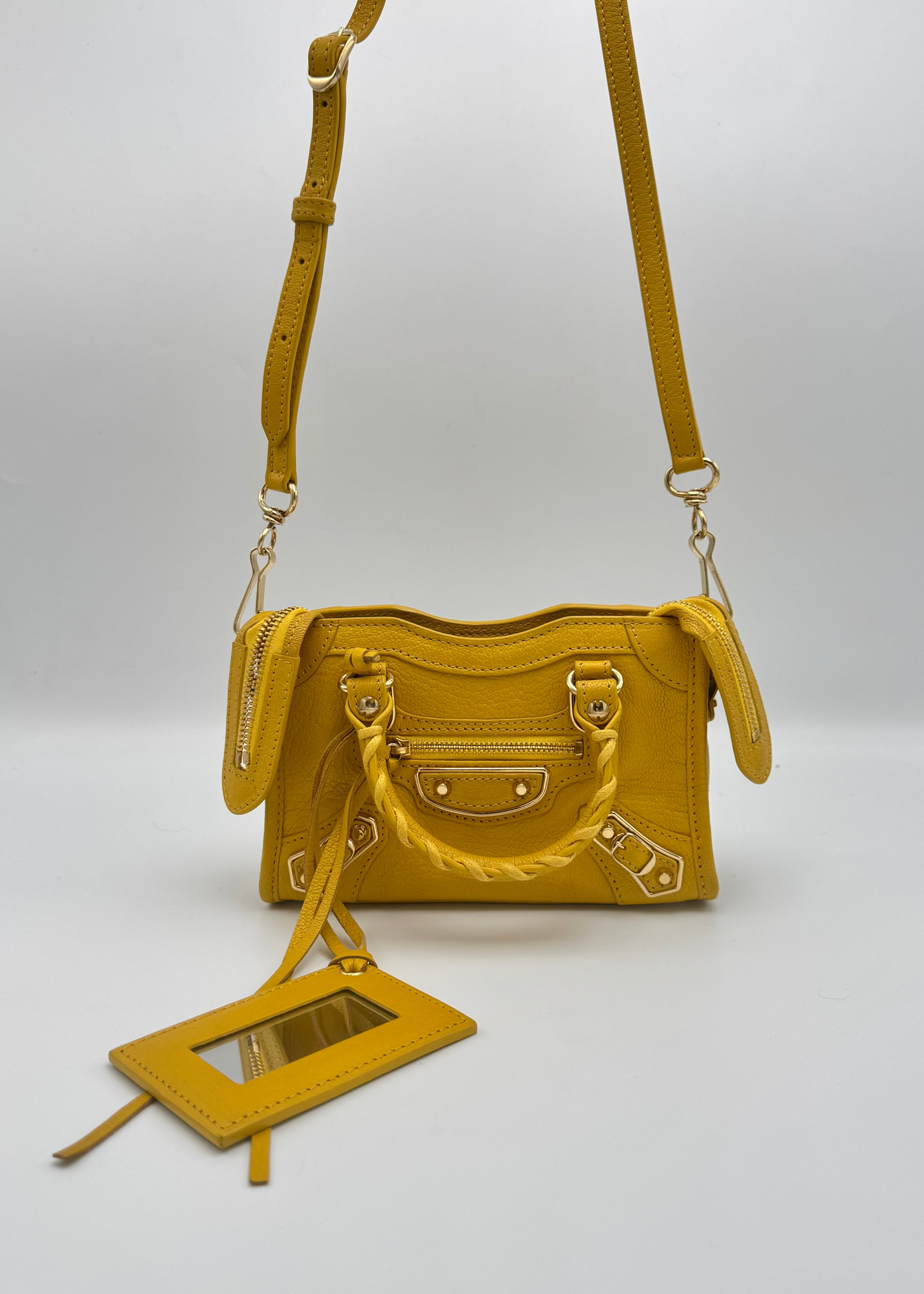 Vintage Balenciaga Metallic Edge Mini City Crossbody Bag