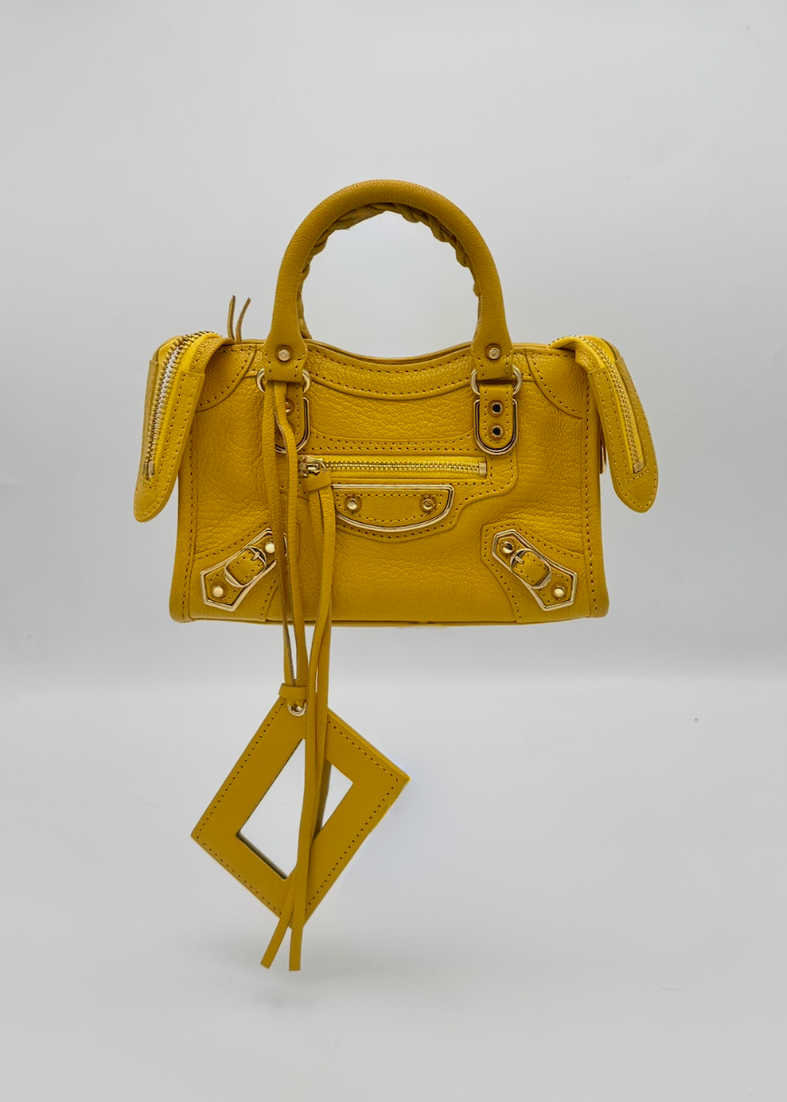 Vintage Balenciaga Metallic Edge Mini City Crossbody Bag