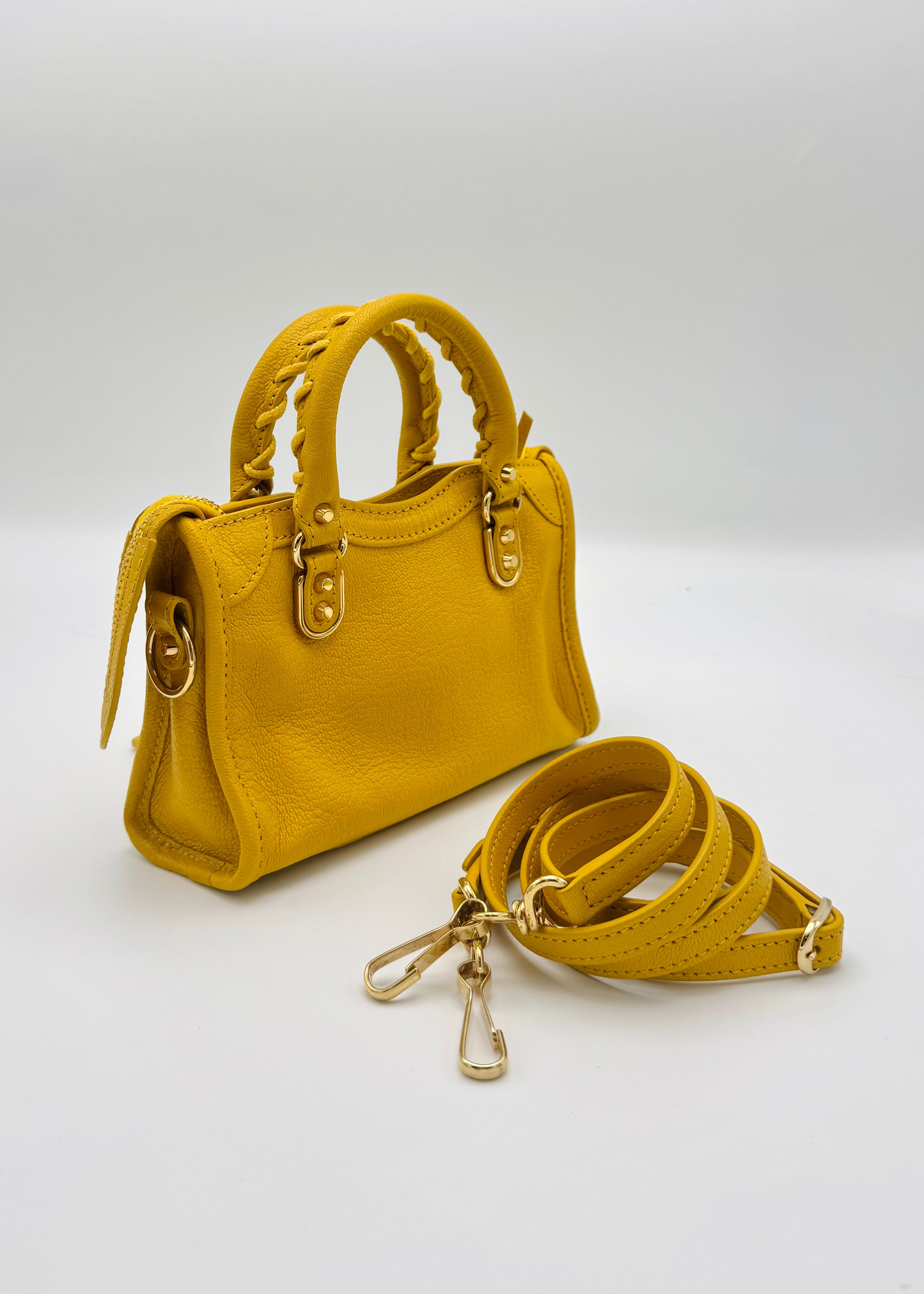 Vintage Balenciaga Metallic Edge Mini City Crossbody Bag