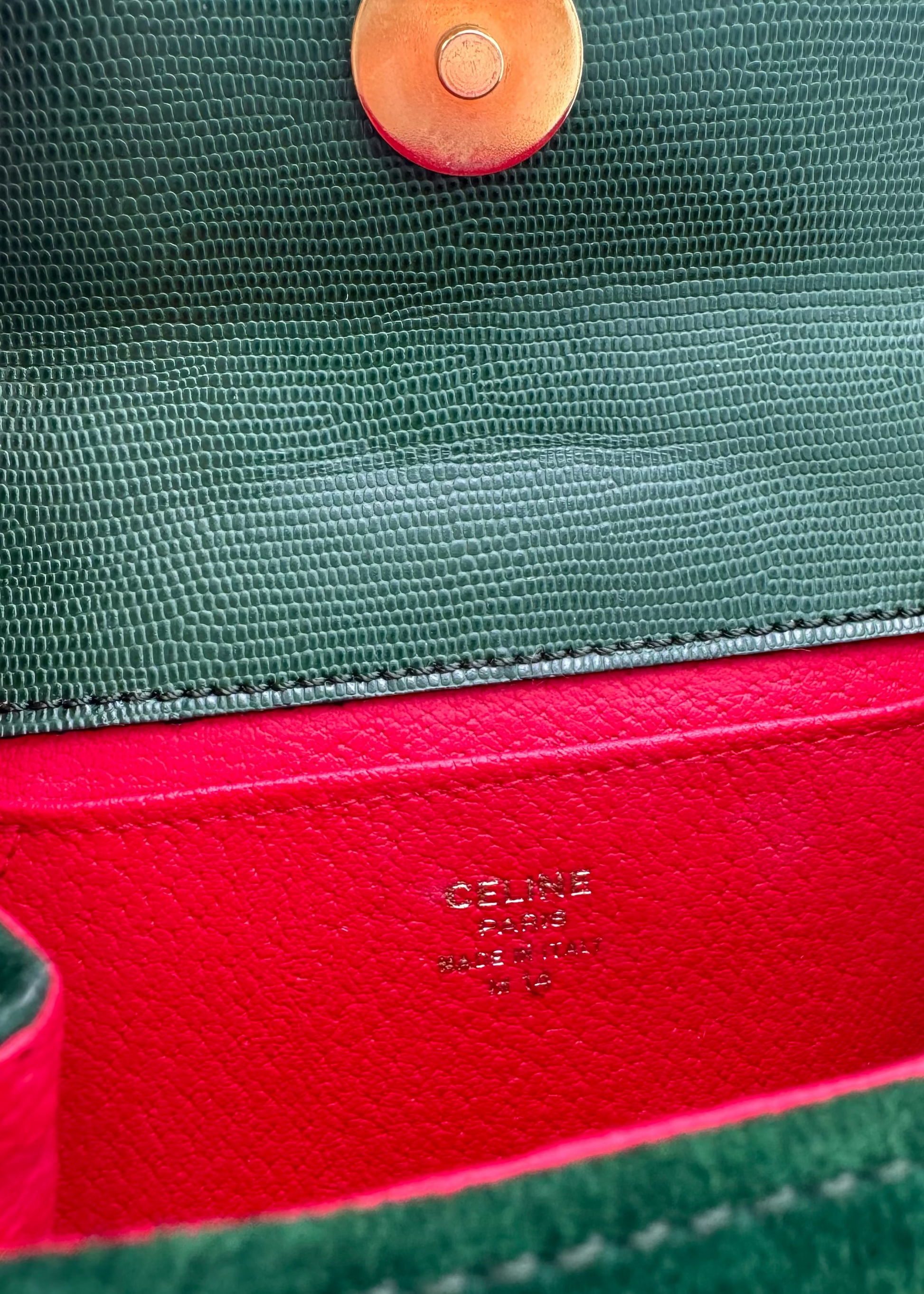 Vintage Celine Circle Logo Top Handle Flap Bag