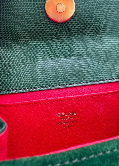 Vintage Celine Circle Logo Top Handle Flap Bag
