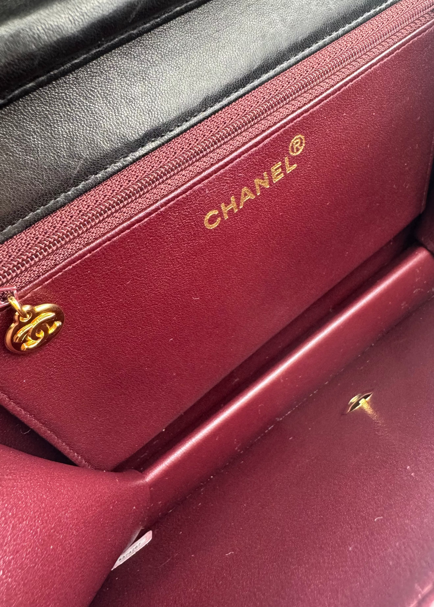 Vintage Chanel CC Push Lock Flap Shoulder Bag