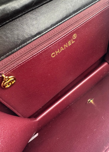 Vintage Chanel CC Push Lock Flap Shoulder Bag