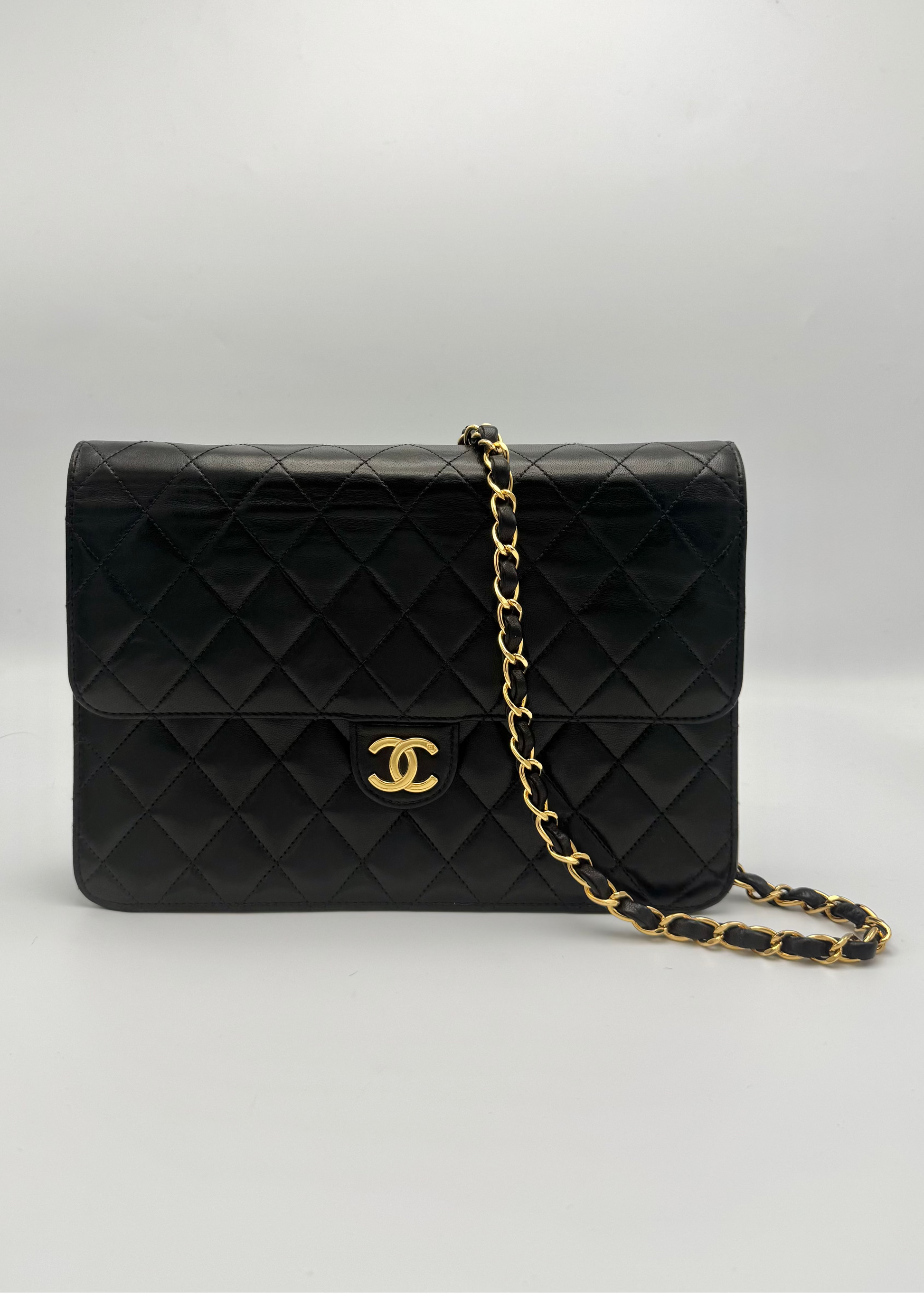 Vintage Chanel CC Push Lock Flap Shoulder Bag