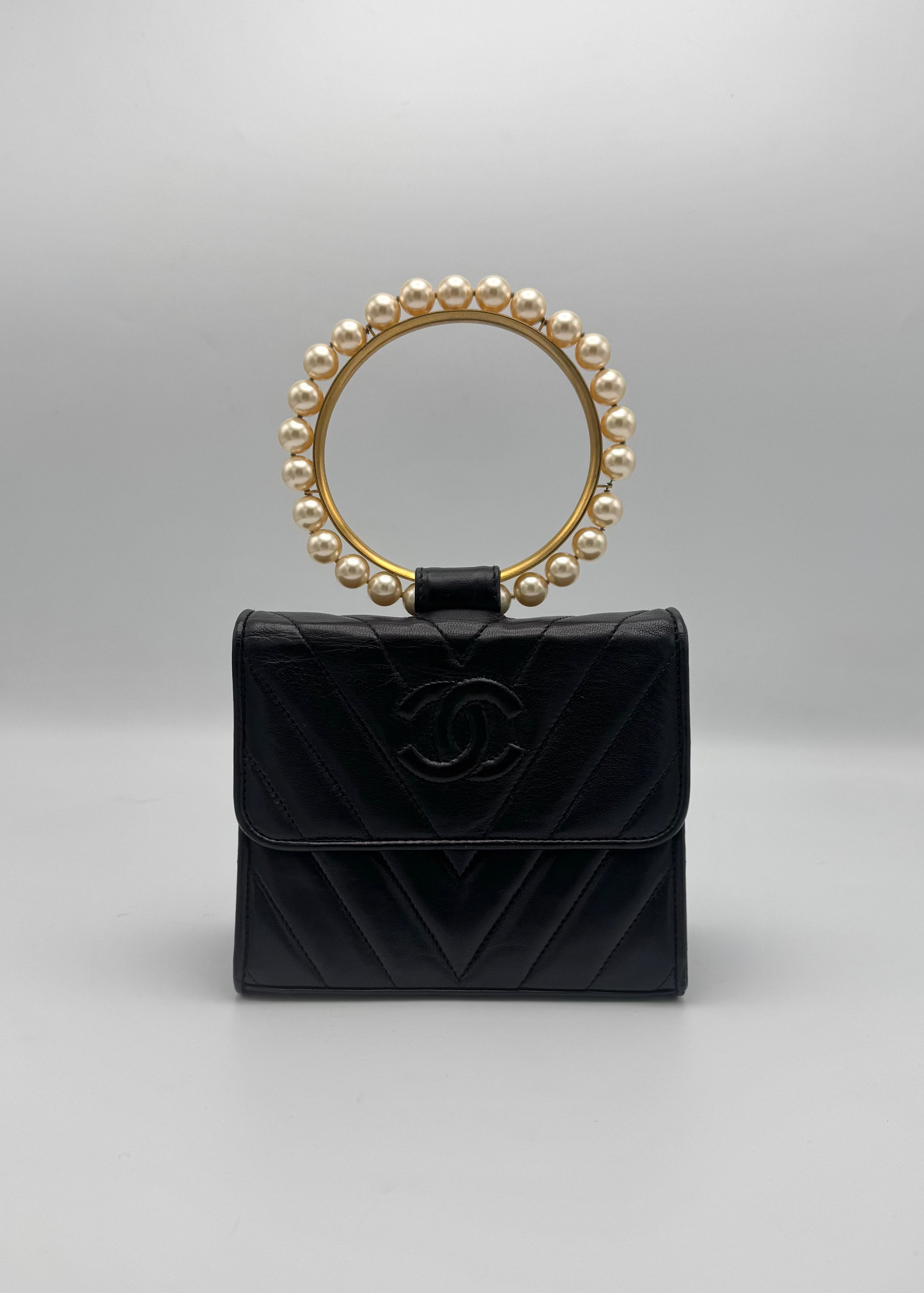 Vintage Chanel Pearl Handle Flap Bag
