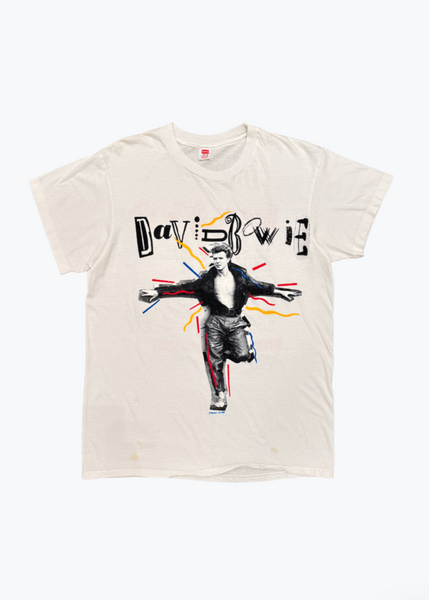 ミュージシャン DAVID BOWIE Glass Spider Tour Tee 1987s David Bowie Glass Spider Tour Les Origines Oversized Merch Tee by