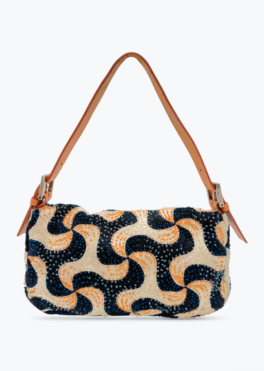 Vintage Fendi Baguette Beaded Swirls Bag
