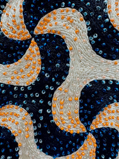 Vintage Fendi Baguette Beaded Swirls Bag