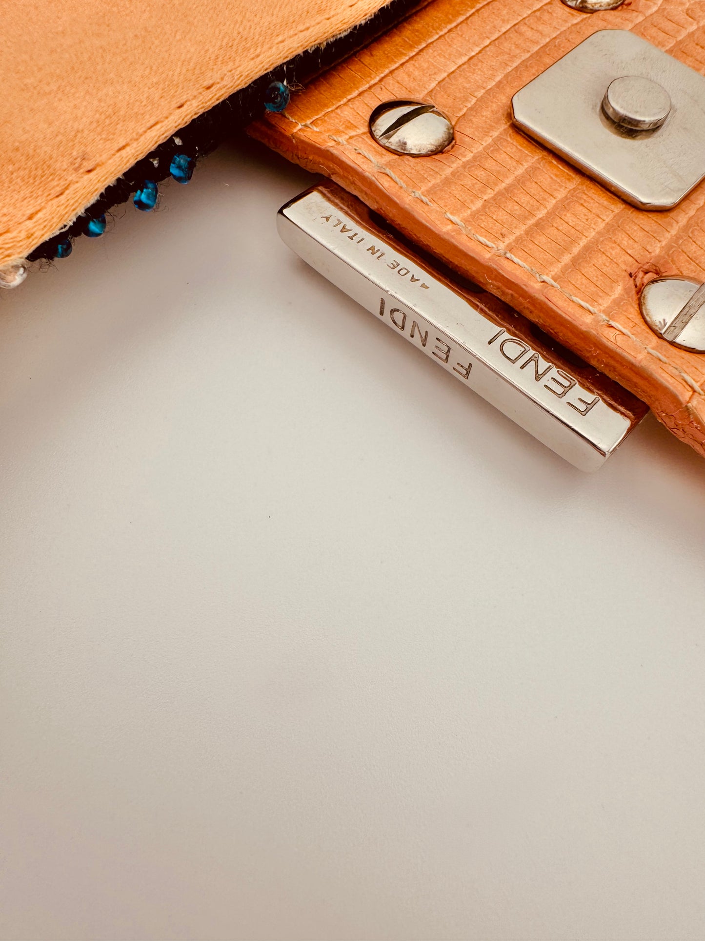 Vintage Fendi Baguette Beaded Swirls Bag