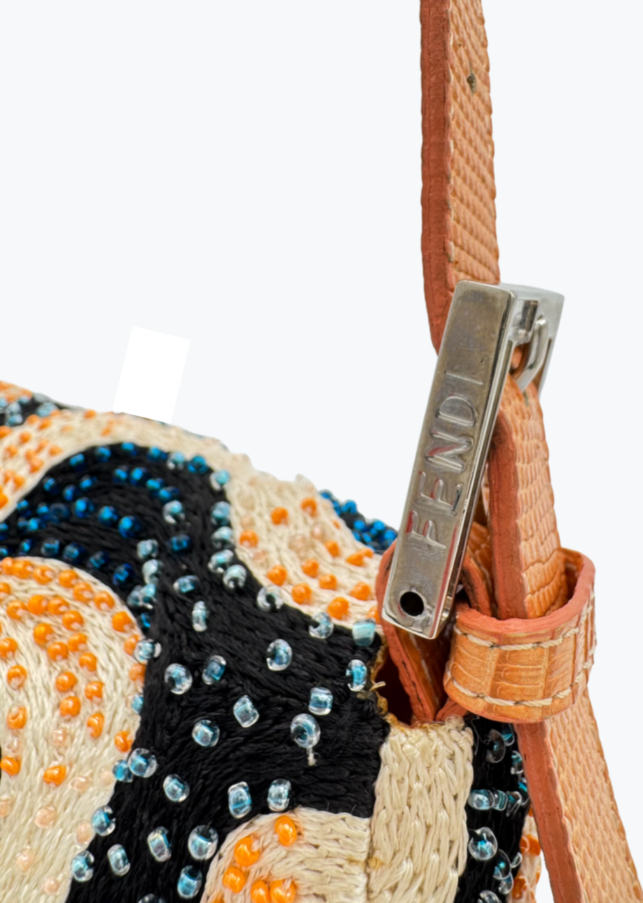 Vintage Fendi Baguette Beaded Swirls Bag