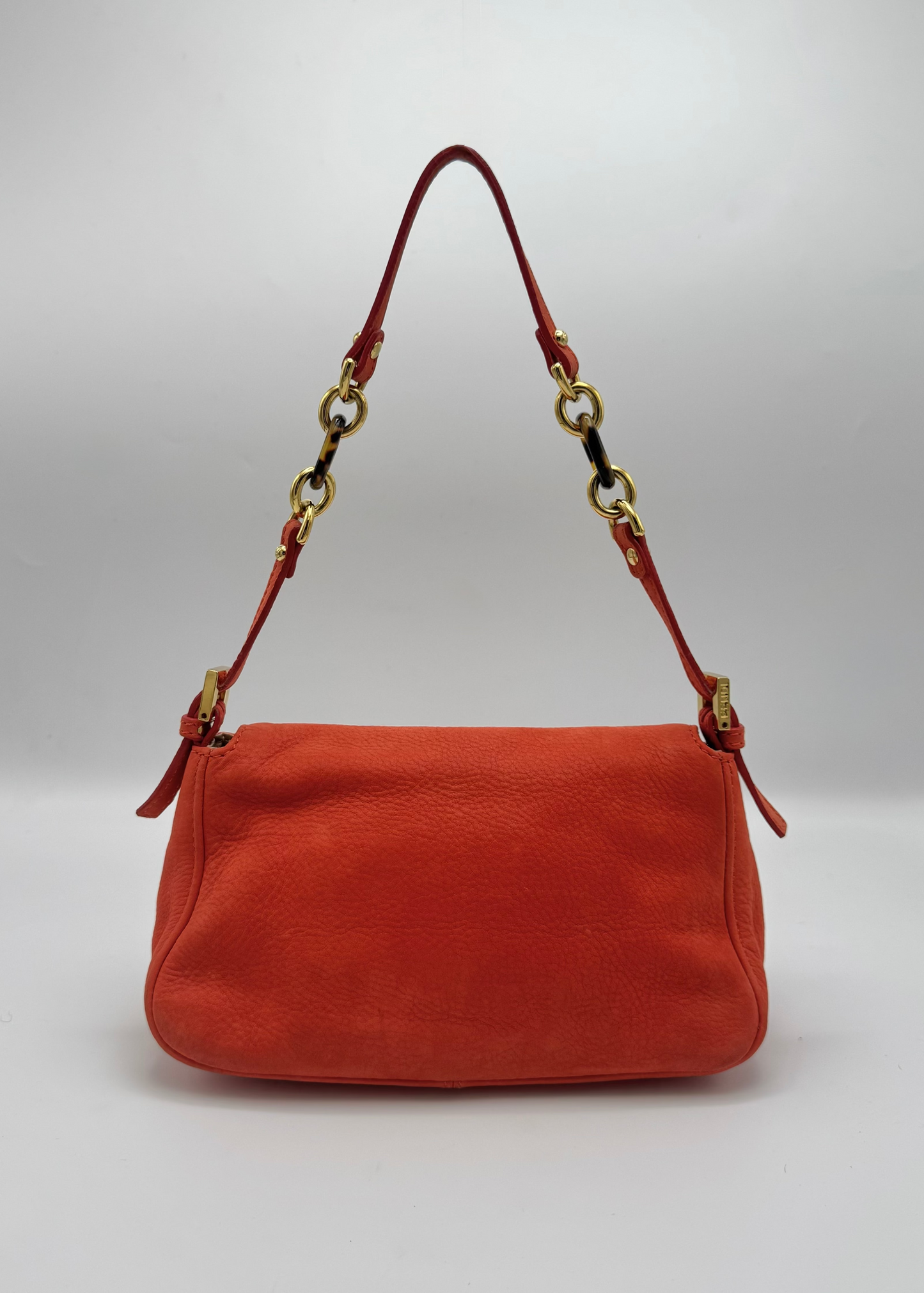 Vintage Fendi Coral Nubuck Mini Mamma Baguette